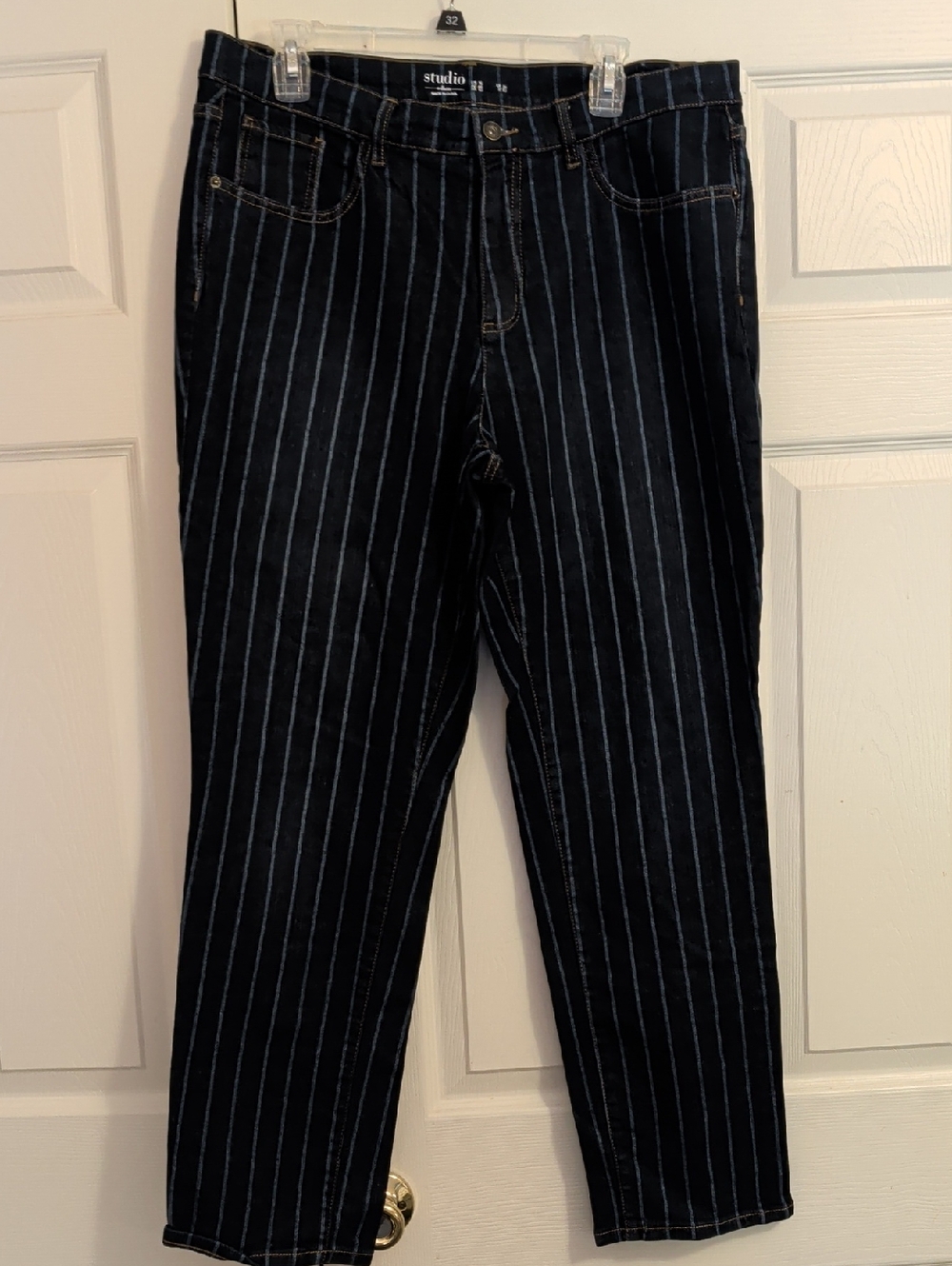 Studio by d & co. jeans with White Pinstripes NWOT